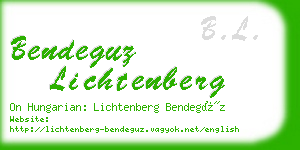 bendeguz lichtenberg business card